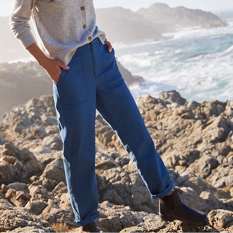 Lands End | Relaxed Pocket Classic Comfortable Crisp Soft Cuffed Chino Pants